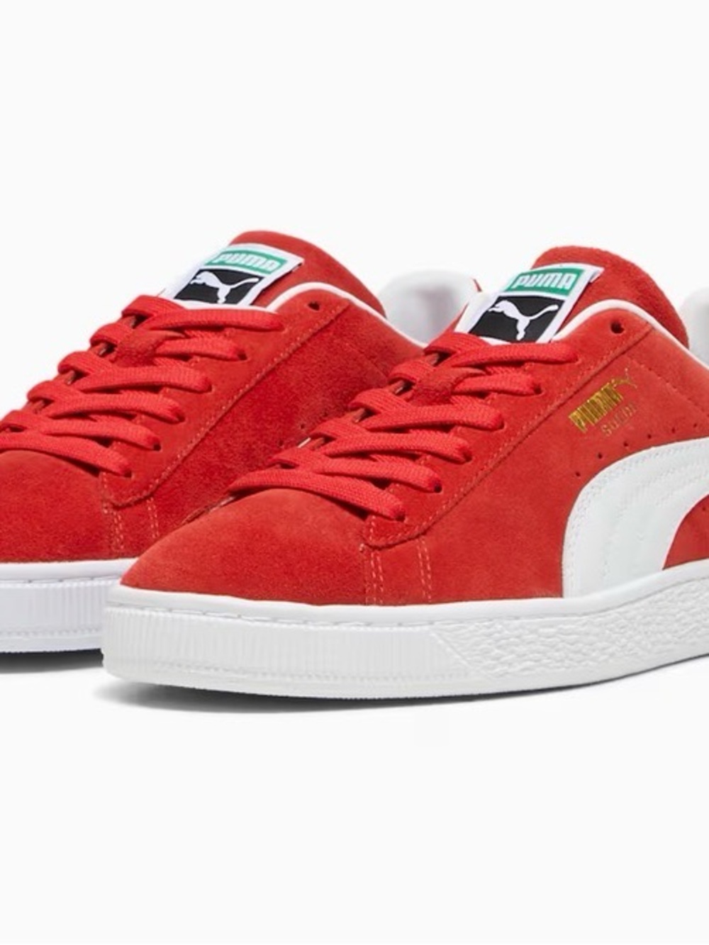 Puma Classic red and white suede pumas BNIB